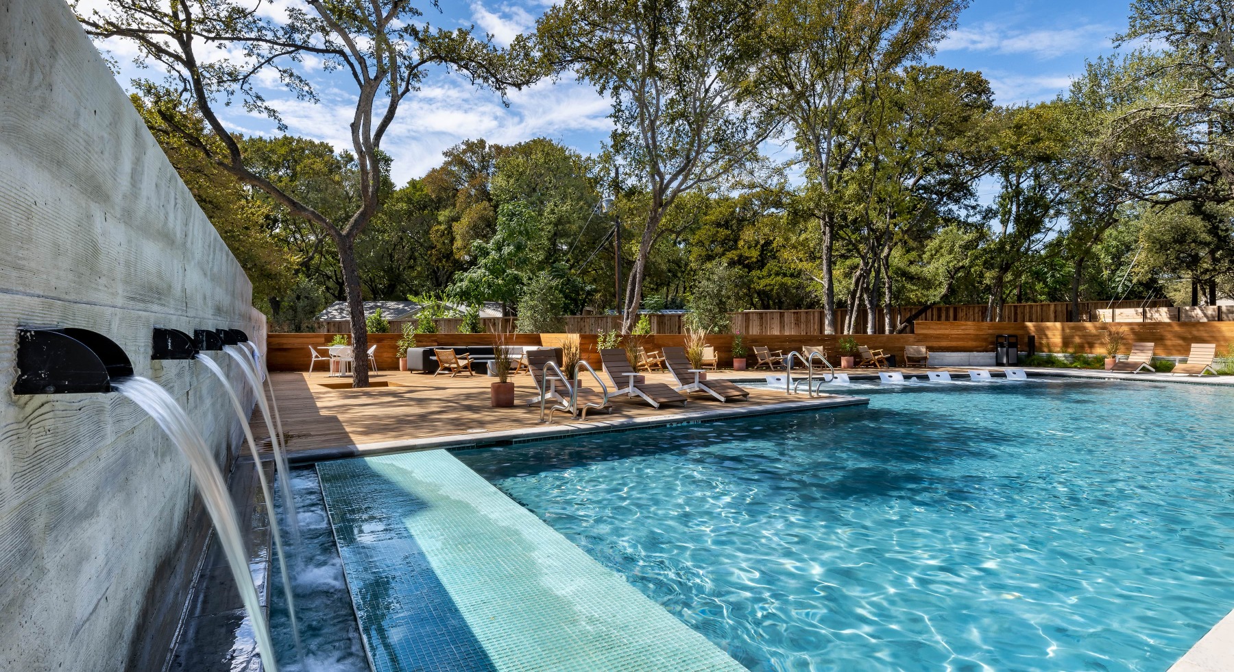 Outdoor Pool with Tanning Deck