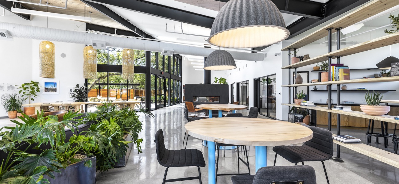 Resident Lounge with ample light and plenty of seating